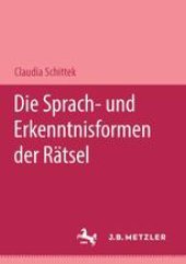 book Die Sprach- und Erkenntnisformen der Rätsel