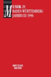 book Musik in Baden-Württemberg: Jahrbuch 1996 / Band 3