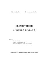 book Elemente de Algebra Liniara