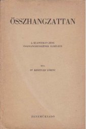 book Összhangzattan: a klasszikus zene összhangrendjének elmélete