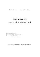 book Elemente de Analiza Mathematica