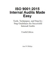 book ISO 9001:2015 Internal Audits Made Easy - Tools, Techniques, and Step-by-Step Guidelines for Successful Internal Audits