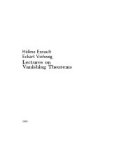 book Lectures on Vanishing Theorems 