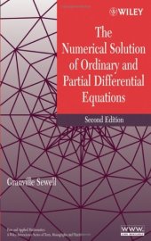 book The Numerical Solution Of Ordinary And Partial Differential Equations