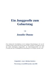 book Ein Junggeselle zum Geburtstag