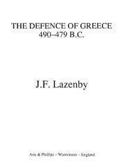 book The Defence of Greece, 490–479 B.C.