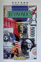 book A Dictionary of Economics