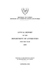 book Annual Report of the Department of Antiquities for the year 2009