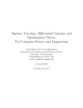 book Algebra, Topology, Differential Calculus, and Optimization Theory For Computer Science and Engineering