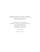 book Fundamentals of Linear Algebra and Optimization