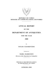 book Annual Report of the Department of Antiquities for the year 2008