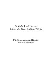 book Drei Mörike-Lieder für Singstimme und Klavier