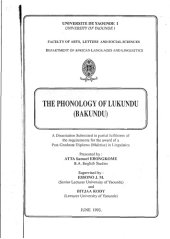 book The phonology of Lukundu (Bakundu)