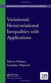 book Variational-Hemivariational Inequalities with Applications