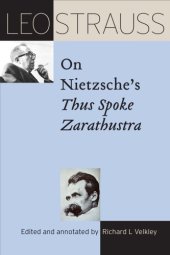 book Leo Strauss on Nietzsche’s Thus Spoke Zarathustra