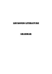 book Lhukonzo literature. Grammar