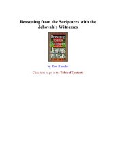 book Reasoning from the scriptures with the Jehovah’s witnesses