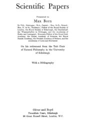 book Scientific Papers Presented to Max Born: On his retirement from the Tait Chair of Natural Philosophy in the University of Edinburgh