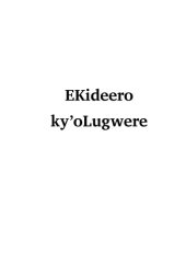 book EKideero kyʼoLugwere. Lugwere Dictionary