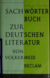 book Sachwörterbuch zur deutschen Literatur