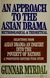 book An Approach to the Asian Drama, Methodological and Theoretical