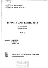 book Infinite and Finite Sets: To Paul Erdös on his 60th birthday