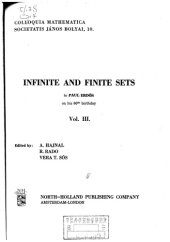 book Infinite and Finite Sets: To Paul Erdös on his 60th birthday