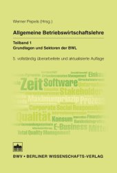 book Allgemeine Betriebswirtschaftslehre. Teilband 1. Grundlagen und Sektoren der BWL