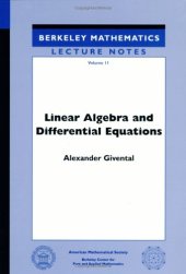 book Linear Algebra and Differential Equations