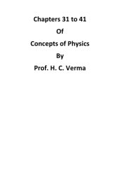 book Electricity and Magnetism. Chapters from Concepts of Physics [Chapters 31-41]