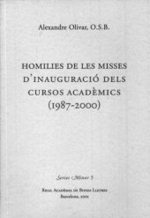 book Homilies de les misses d’inauguració dels cursos acadèmics (1987-2000)