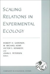 book Scaling Relations in Experimental Ecology