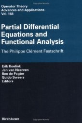 book Partial Differential Equations and Functional Analysis. The Philippe Clement Festschrift