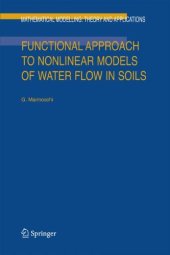 book Functional approach to nonlinear models of water flow in soils