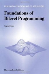 book Foundations of bilevel programming