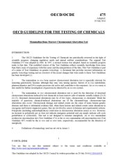 book Test No. 475: Mammalian Bone Marrow Chromosomal Aberration Test.