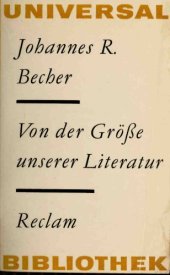 book Von der Größe unserer Literatur. Reden und Aufsätze