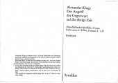 book Der Angriff der Gegenwart auf die übrige Zeit. Drehbuch