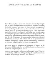 book KANT AND THE LAWS OF NATURE