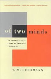 book Of two minds : an anthropologist looks at American psychiatry