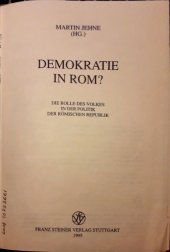 book Demokratie in Rom? Die Rolle des Volkes in der Politik der römischen Republik