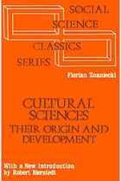 book Cultural sciences : their origin and development