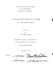 book I. SOME REACTIONS OF POLYHALIDES OF NEOPENTANE II. MISCELLANEOUS STUDIES