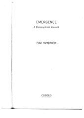 book Emergence: A Philosophical Account