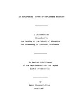 book An exploratory study of reflective thinking