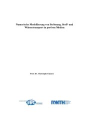 book Numerische Modellierung von Strömung, Stoff- und Wärmetransport in porösen Medien