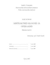 book Abstraktsed kloonid ja operaadid [thesis]