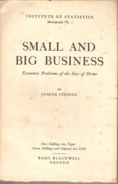 book Small and Big Business. Economic Problems of the Size of Firms.