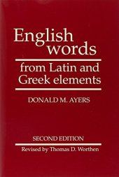 book English Words from Latin and Greek Elements