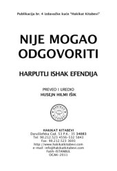 book Nije Mogao Odgovoriti